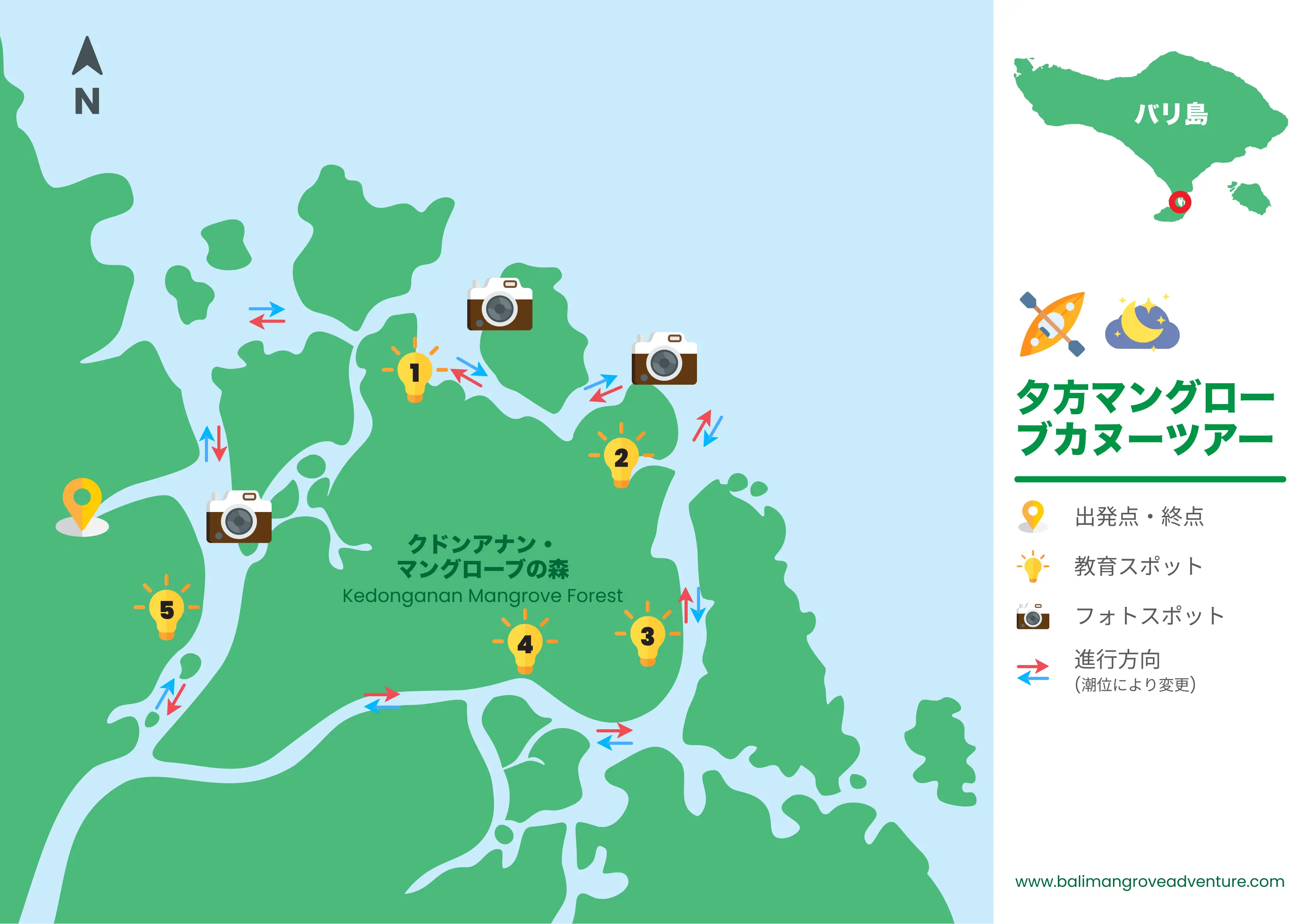 Location イブニング・マングローブ・カヌー・ツアー