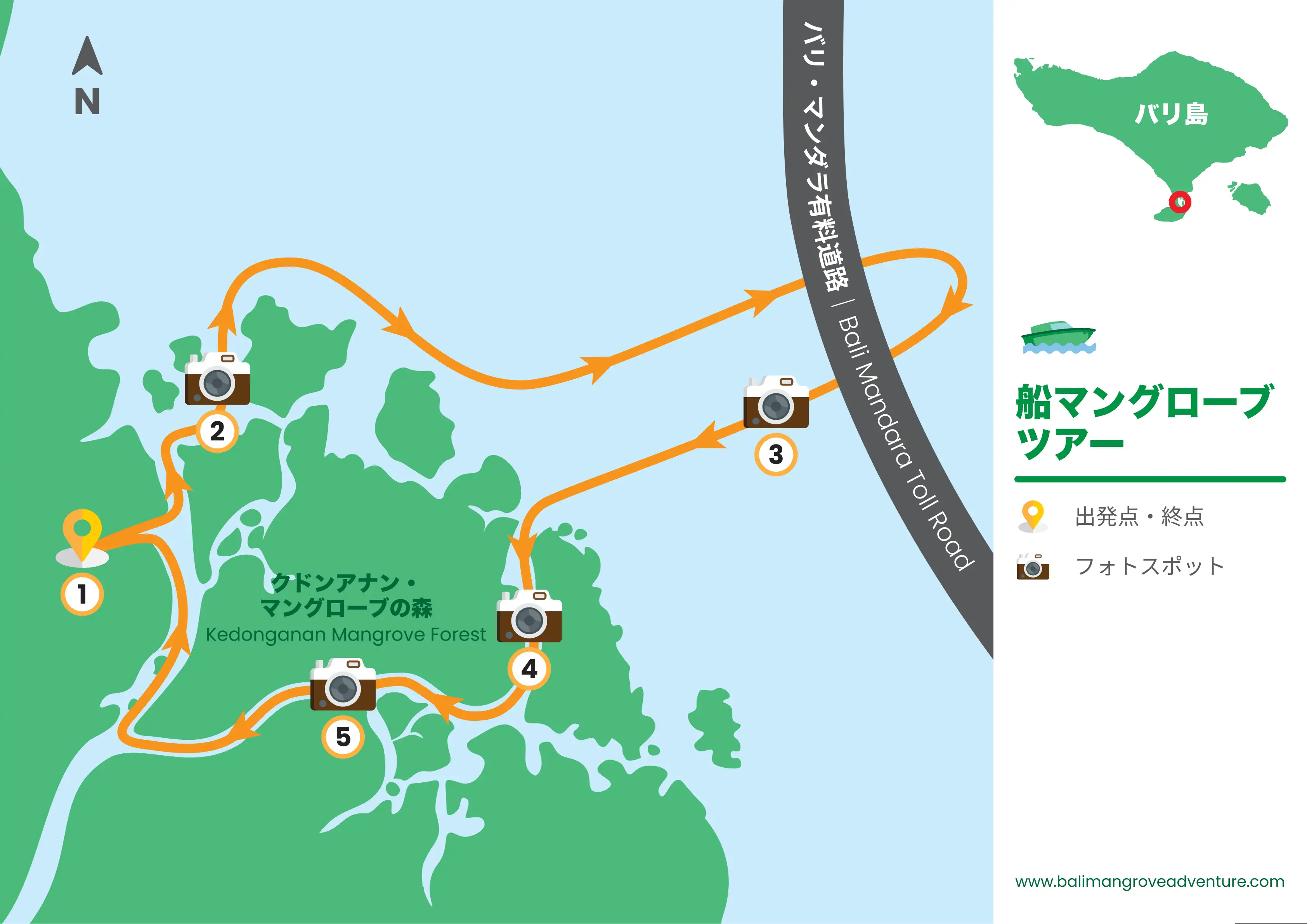 Location マングローブ・ツアー・バイ・ジュクン