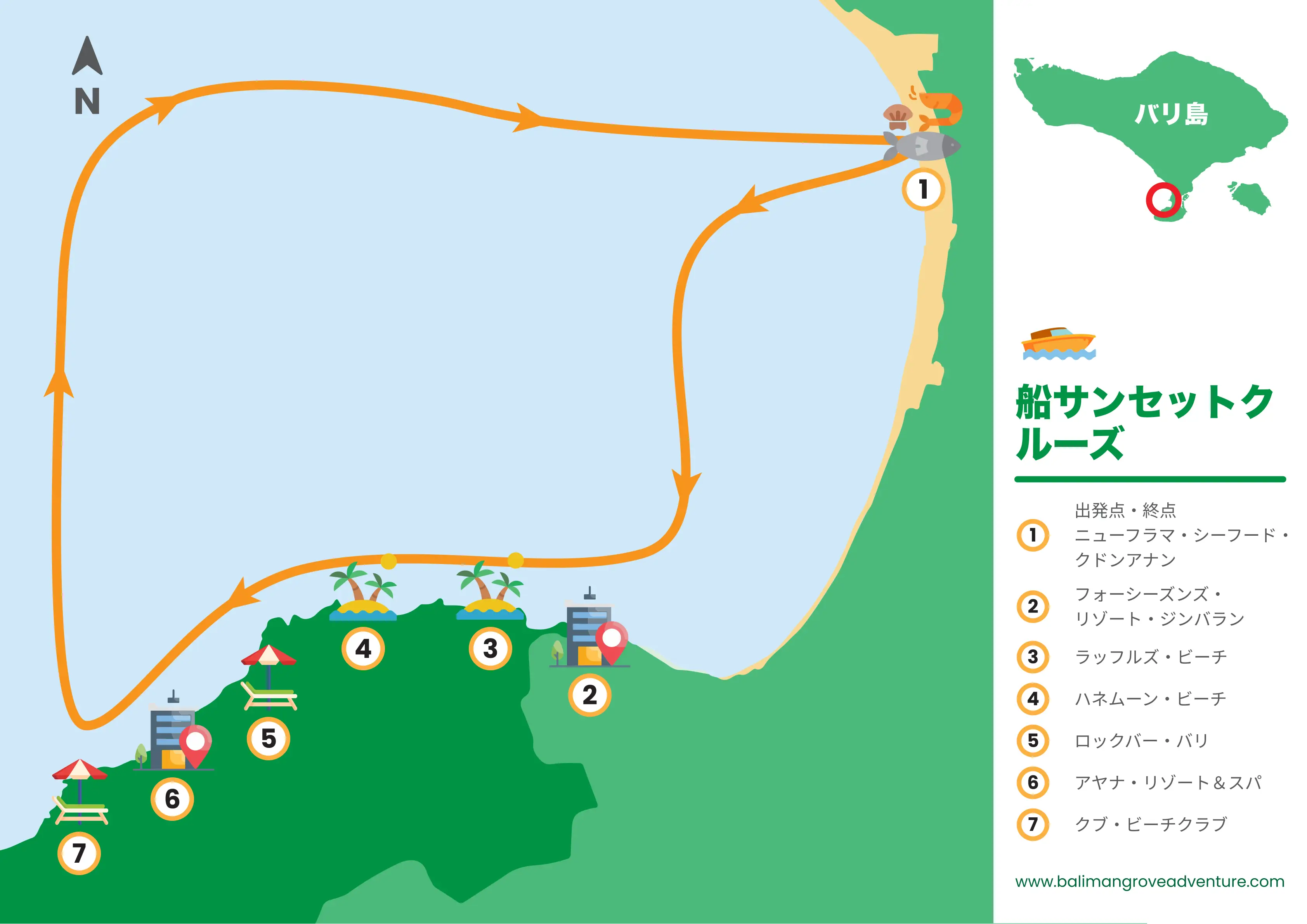 Location サンセット・クルーズ・バイ・ジュクン